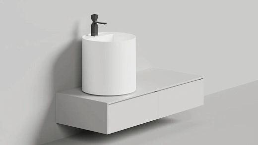 130423TM   Раковина накладная высокая Salini ARMONIA ROUND TOP 03 (S-Stone, матовый)